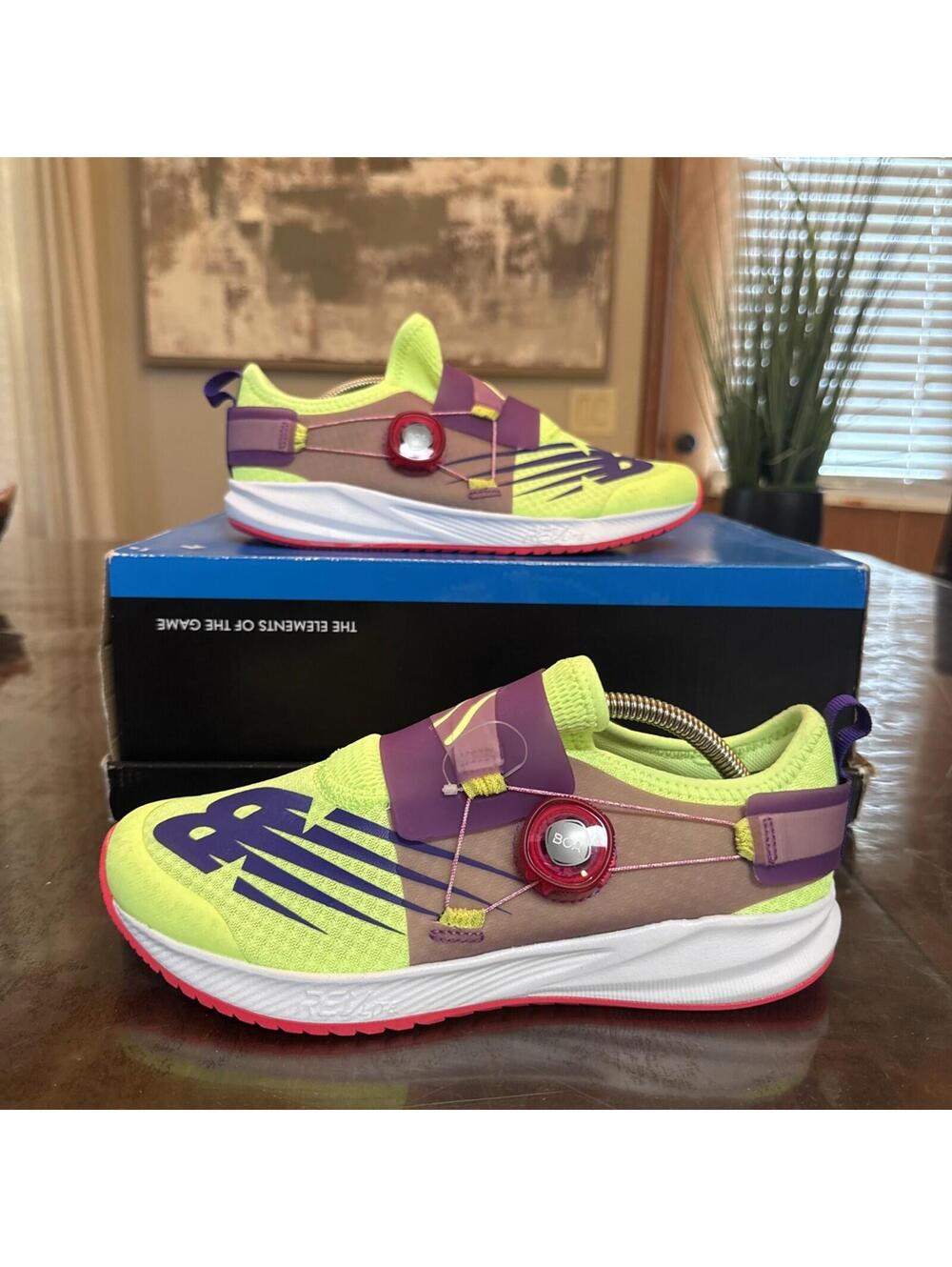 NEW BALANCE KIDS' FUELCORE REVEAL BOA RUNNING SHOE GKRVLGP2 Size 5.5